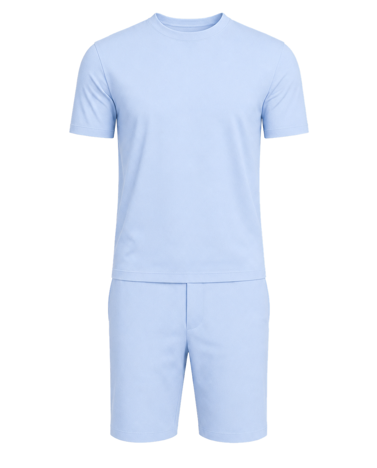 Amaro Vello Baby Blue Tee & Shorts Set