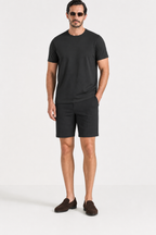 Amaro Vello Black Tee & Shorts Set on model