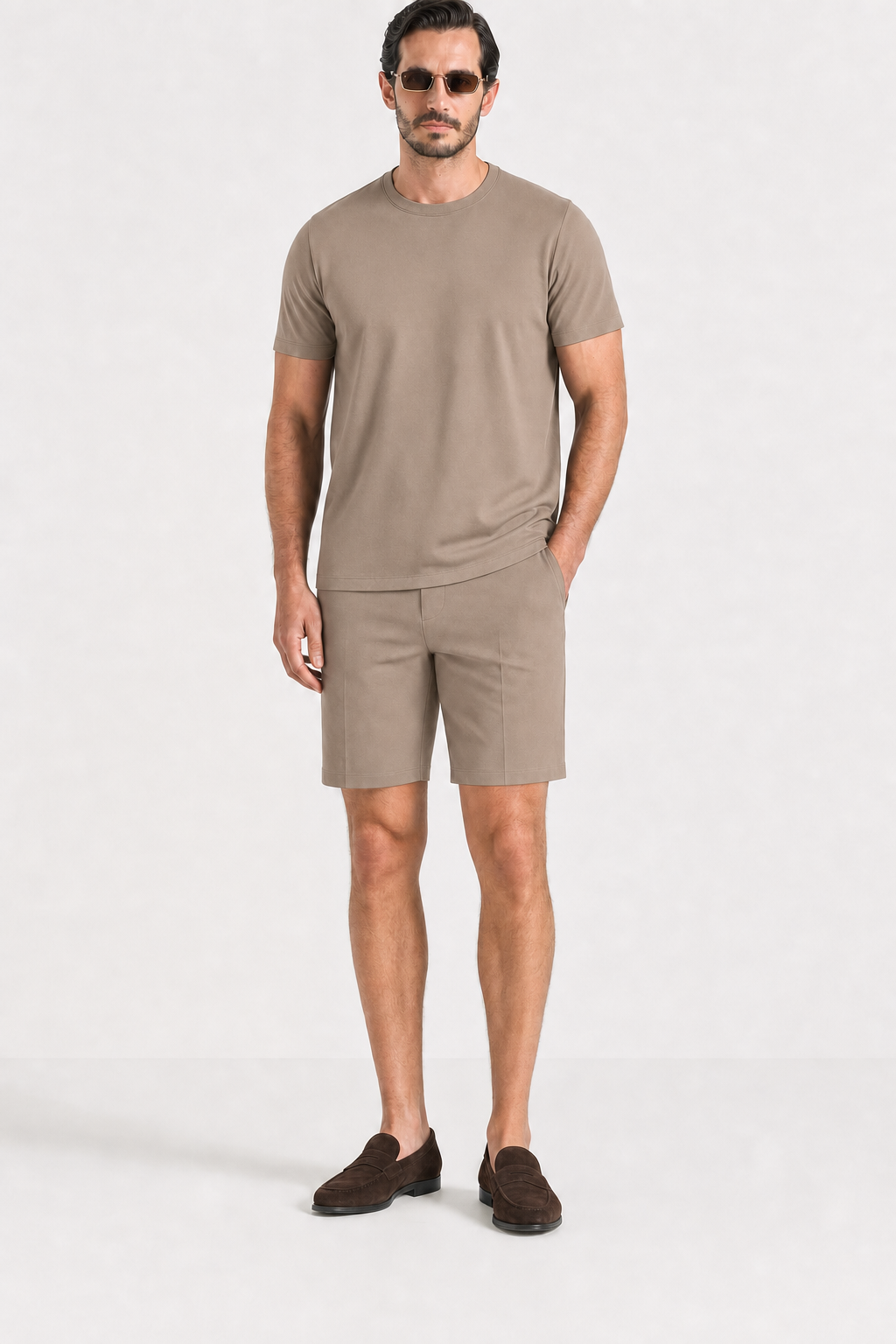 Amaro Vello Falcon Tee & Shorts Set on model