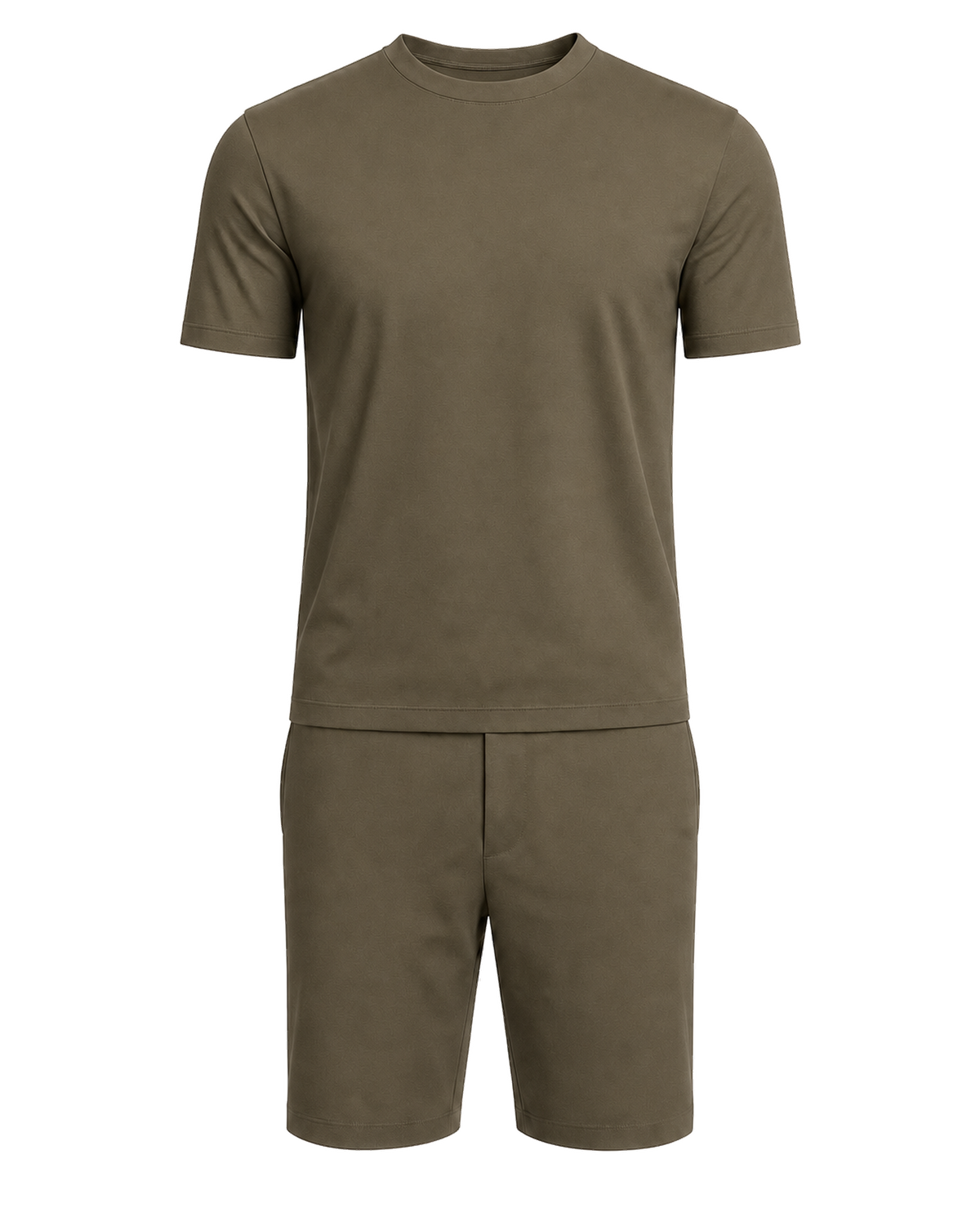 Amaro Vello Olive Tee & Shorts Set